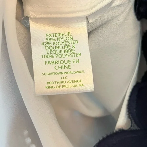 Lilly Pulitzer lona Lace Top Shell True Navy Two
Tone Lace Size XS - Picture 5 of 5